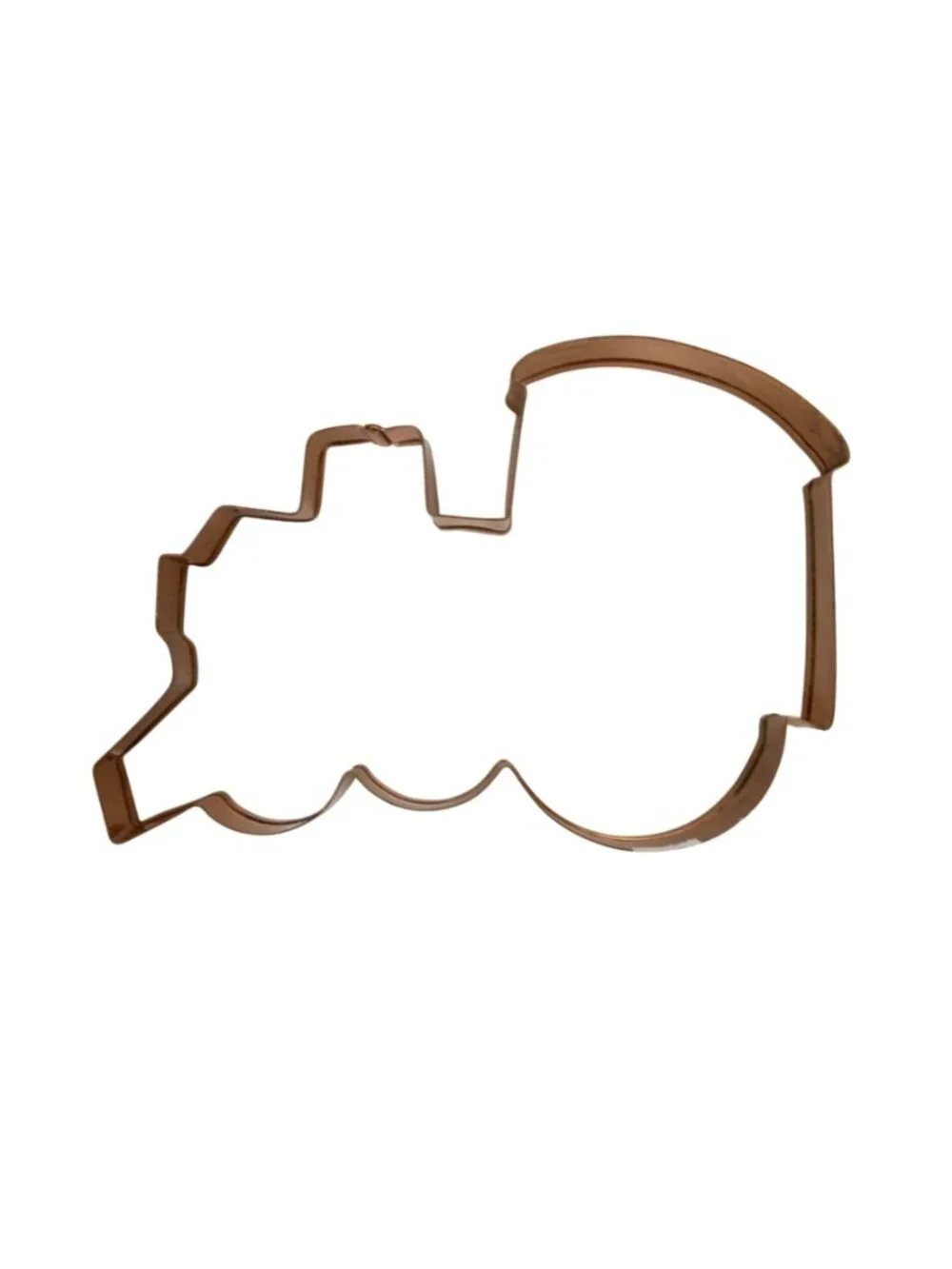William Sonoma Copper Cookie Cutter Train Shape Large 7 Inch New Made In India